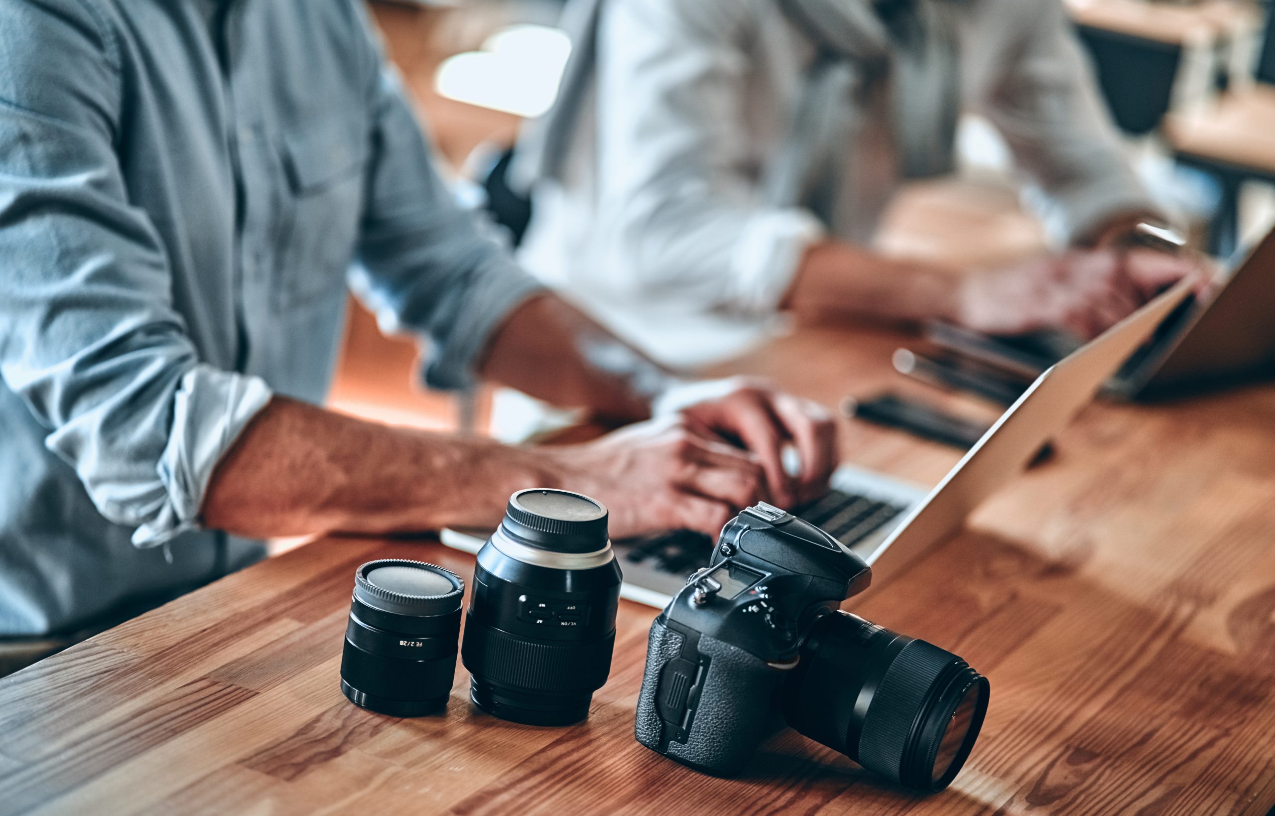 Photographers in office